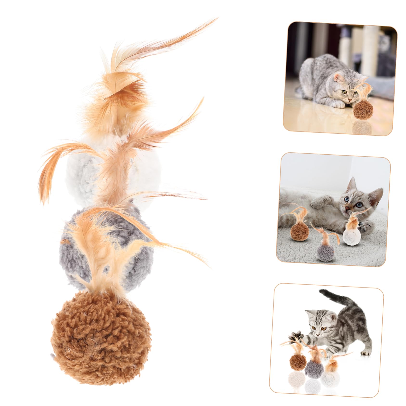 Didiseaon 27piezas Juguetes De Peluche para Gatos y Cascabel Accesorios Divertidos para Gatitos Juguetes Resistentes y para