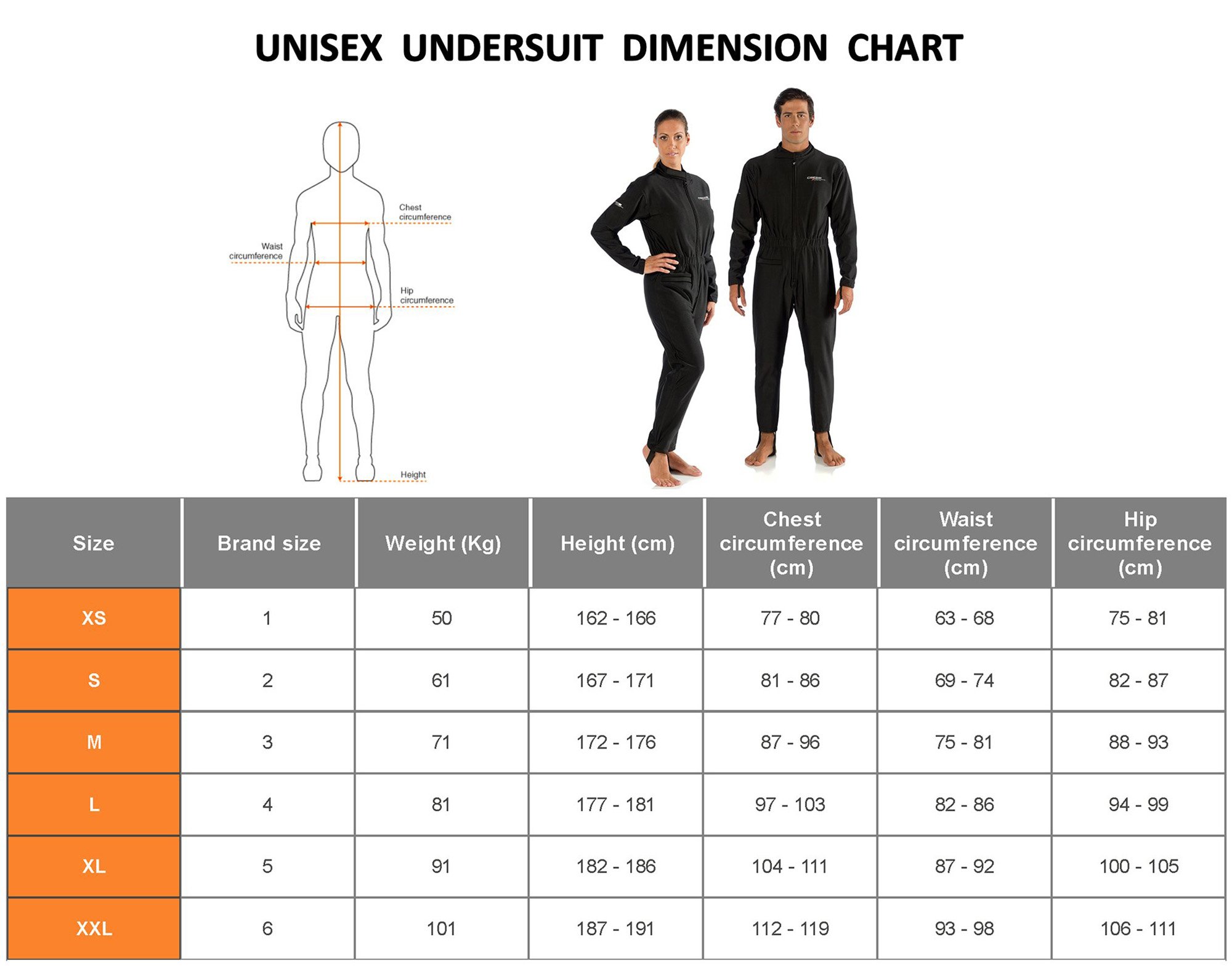 Cressi Undersuit Unisex – Biancheria intima termica per immersioni