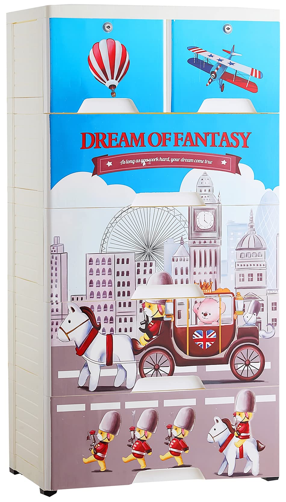 Buy Vividness Plastic Drawers Dresser,Tall Dresser,Sturdy Organizer