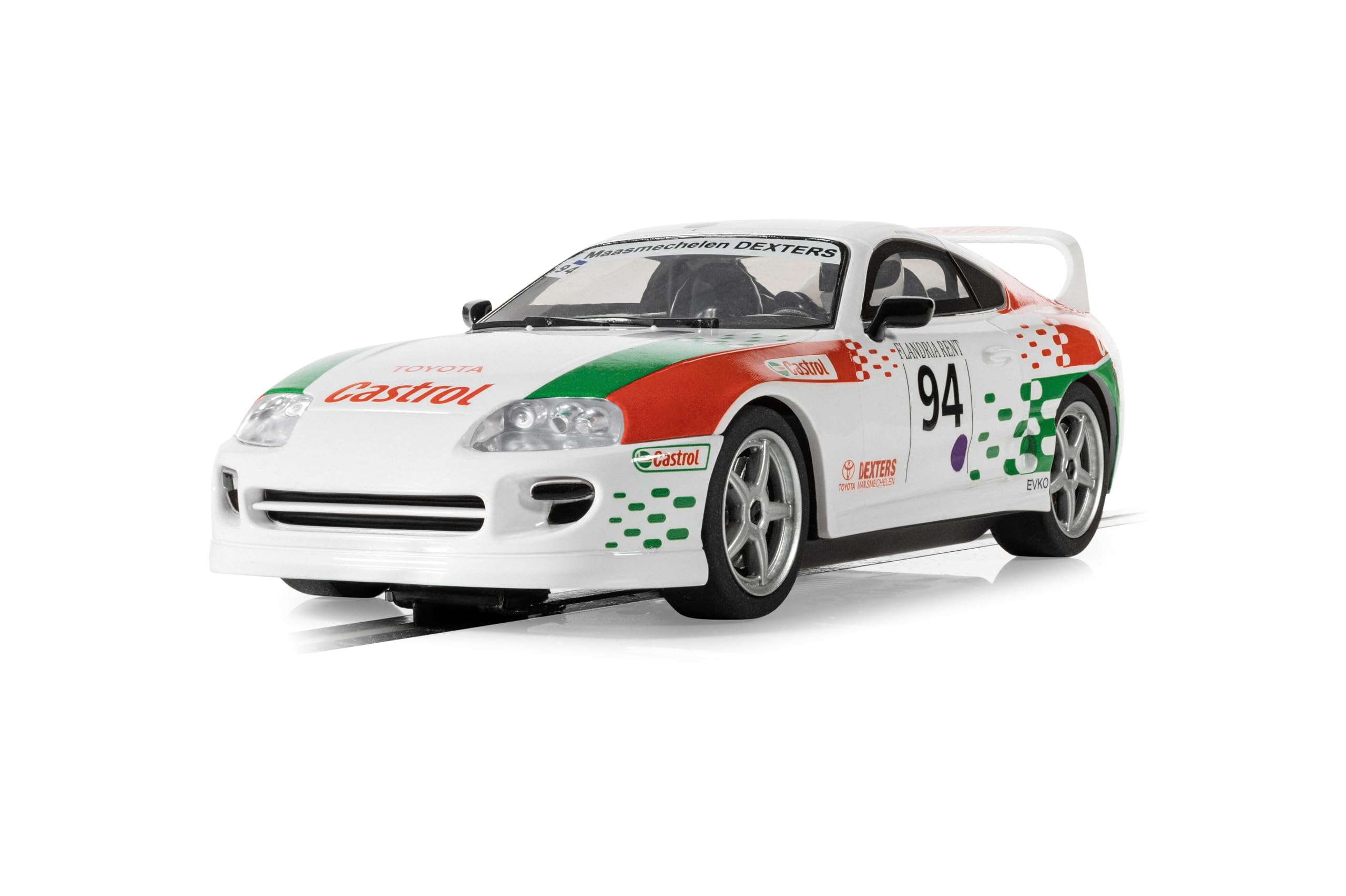 Scalextric C4616 Toyota Supra - Castrol, White/Green/Red, 19 cm