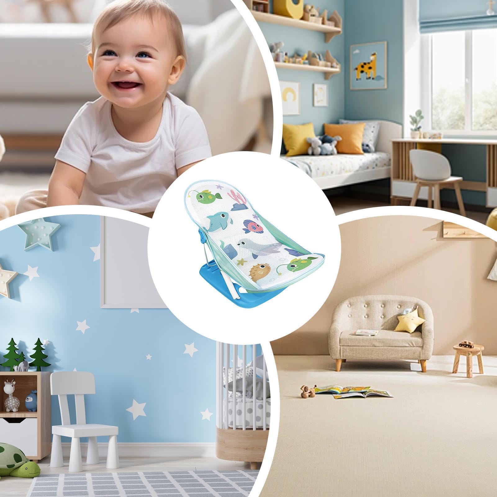 Sedile da bagno pieghevole per bambini, 80 cm, di supporto per vasca da | bagno, sedile da doccia portatile, pieghevole compatto per bambini in bagno