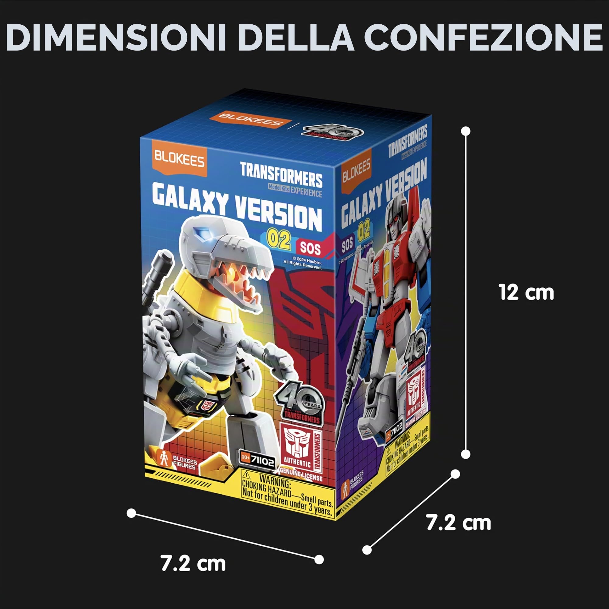 BLOKEES Transformers Figure - Galaxy Version 02 - SOS PDQ - Figure da costruire per bambini e adulti