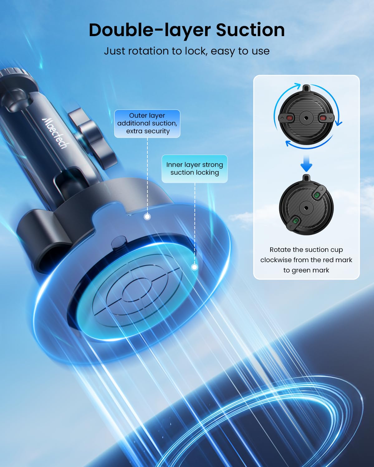 Ventosa Adattiva per Montaggi di Fotocamere in Auto Montaggi per Go Pro in Auto Montaggio per Parabrezza Porta-Telefono Accessori per Insta 360