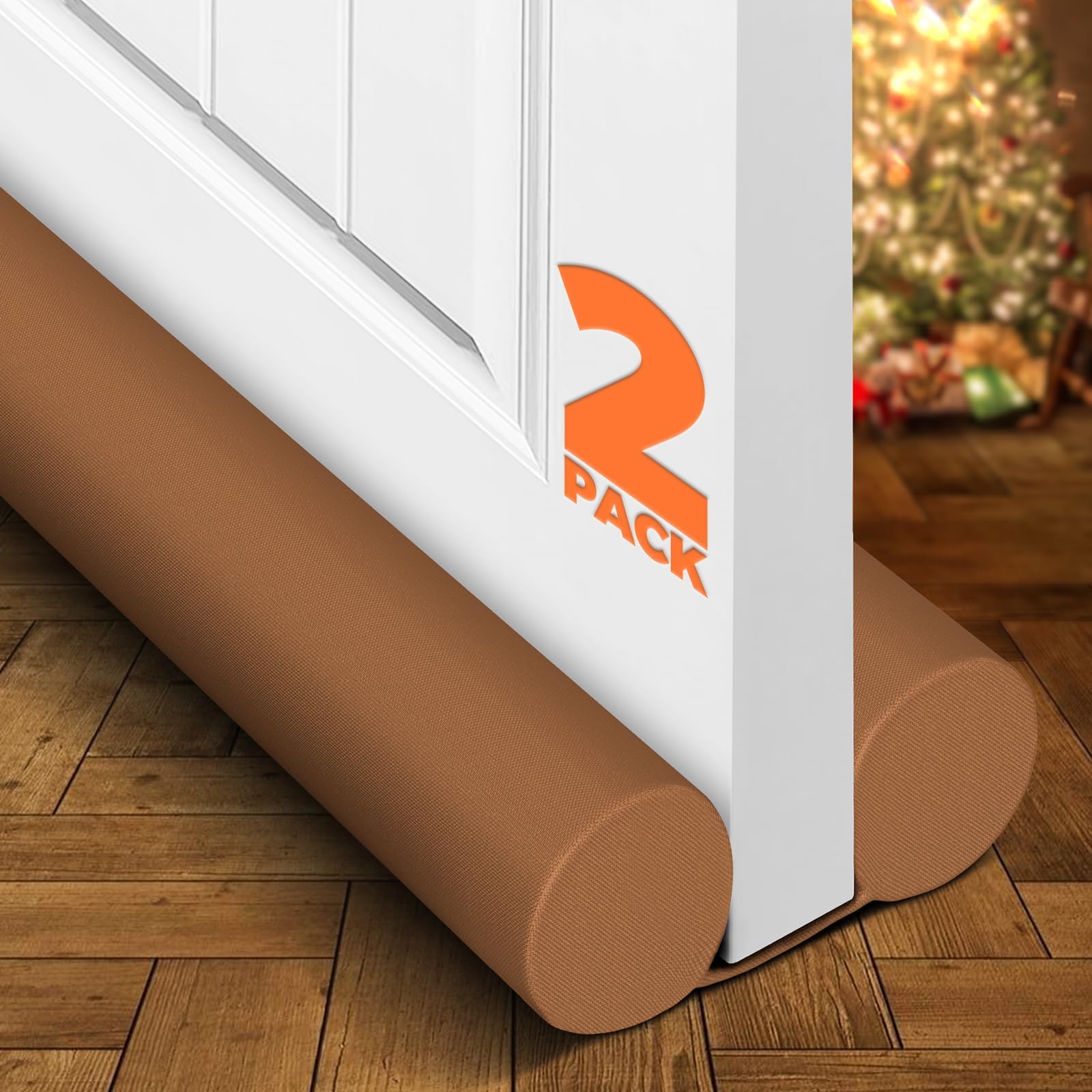 Holikme Under Door Draft Stopper 2pack 36 inch, Brown