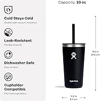 Vista 3 de Hydro Flask Vaso de 20 onzas con tapa de pajita, abedul