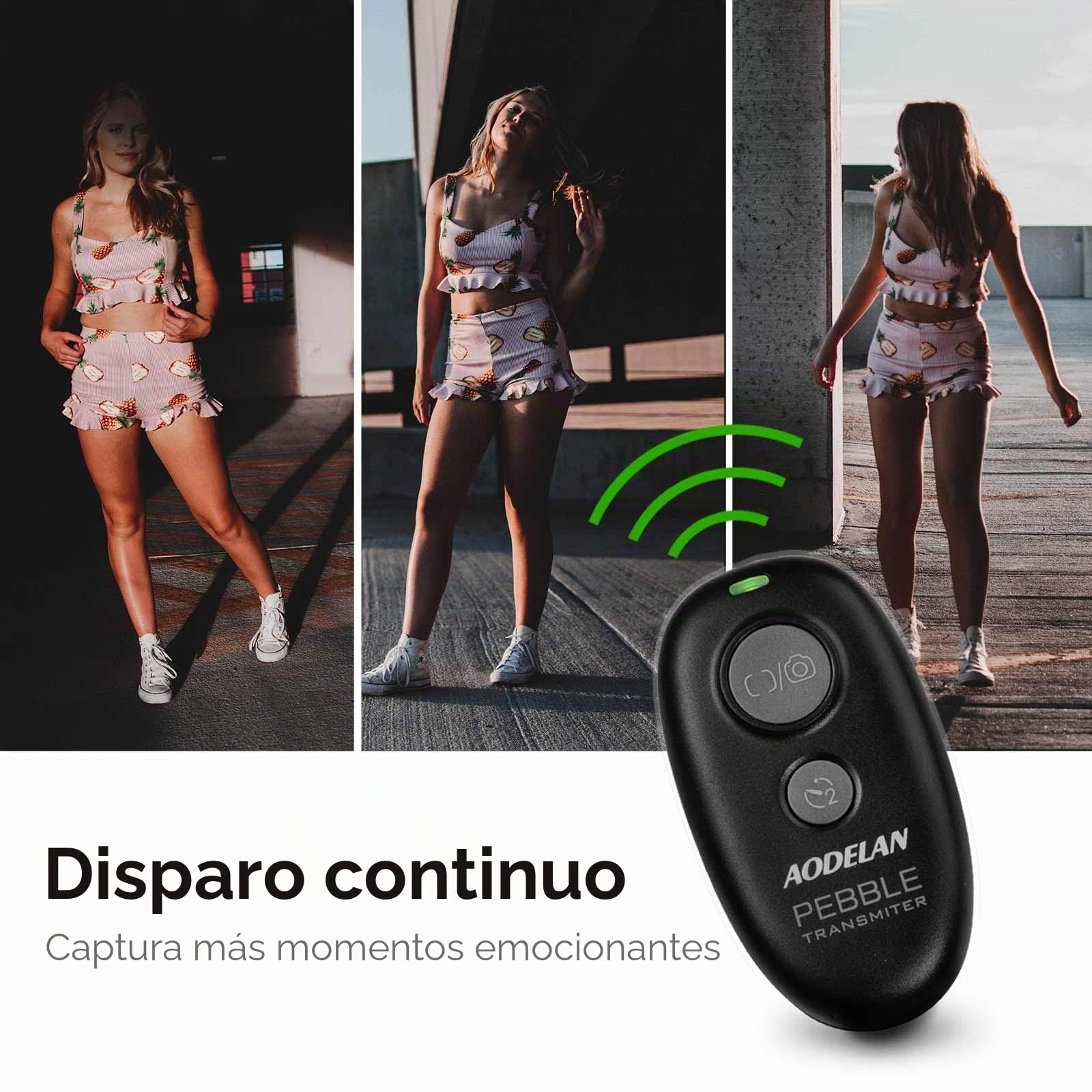 Disparador Inalámbrico - Mando a Distancia para Canon EOS R, EOS RP, SL2, 90D, 6D Mark II, para Olympus OM-D E-M1X, E-M1 Mark II, para Fujifilm GFX100, XT30 Cámaras, Reemplaza RS-80N3 & RS-60E3