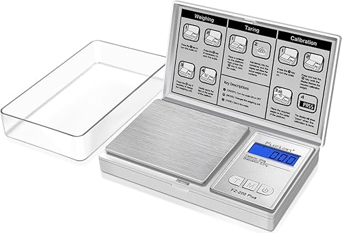 Miniatura 11 de Fuzion - Báscula de gramos, báscula de bolsillo con precisión de 0.01 gramos, báscula digital pequeña de 200g para alimentos, joyería, hierbas,