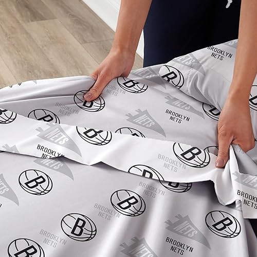 Miniatura 112 de Juego de sábanas con licencia oficial de Los Angeles Lakers de la NBA tamaño individual, ropa de cama suave con logotipo del equipo para Los Angeles