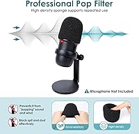 Vista 26 de YOUSHARES - Soporte de brazo de micrófono HyperX SoloCast - Brazo de boom de micrófono profesional ajustable de tijeras con funda para cables