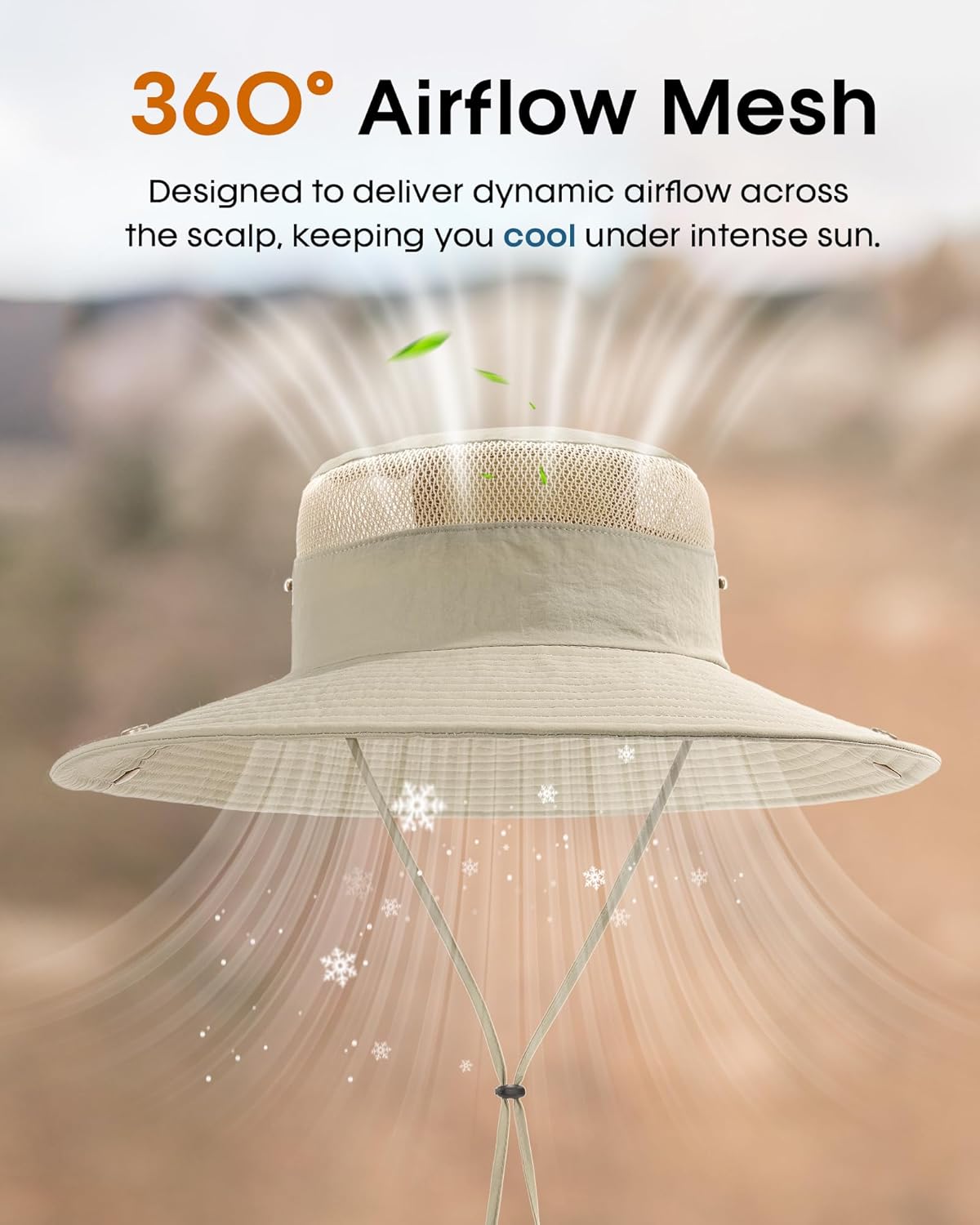 FURTALK Sun Hats for Women with Ponytail Hole Beach Hiking Summer Wide Brim Outdoor UV Protection Packable Bucket Safari Hat - Image 5