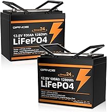 2 Pack 12V 100Ah LiFePO4 Batteries, Ultra-Light 21.9lb Each, 15000+ Cycles, 4S4P Expandable, Built-in 100A BMS, Group 24 Lithium Batteries for RV, Marine, Off-Grid, Trolling Motor, Solar, DIY Power