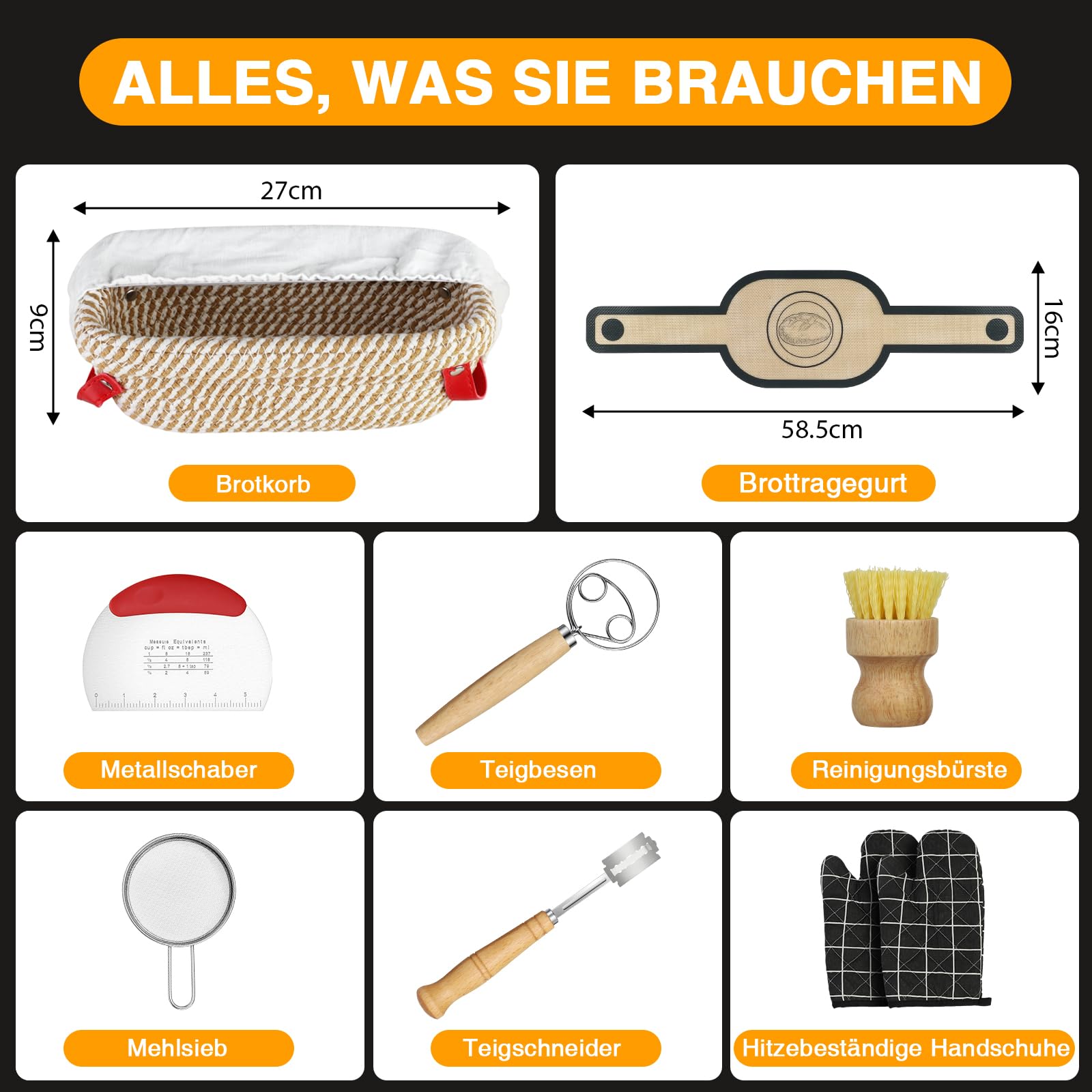 Brotbackform mit Deckel, Gusseisen Topf Brot Backen, 2-in-1 Brotbacktopf für selbstgebackenes Sandwichbrot, Bananenbrot, Kuchen, Hackbraten, Schwarz