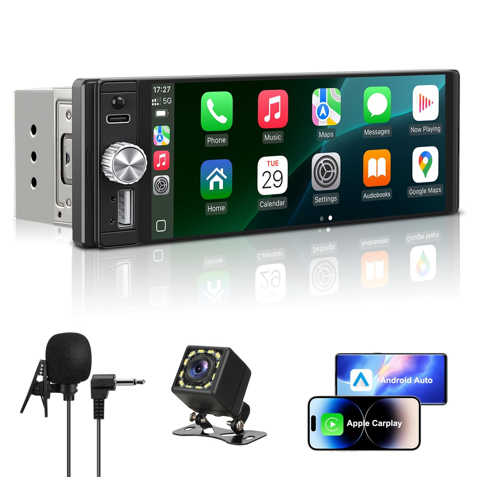 CIVZNG Single Din Radio Car Stereo