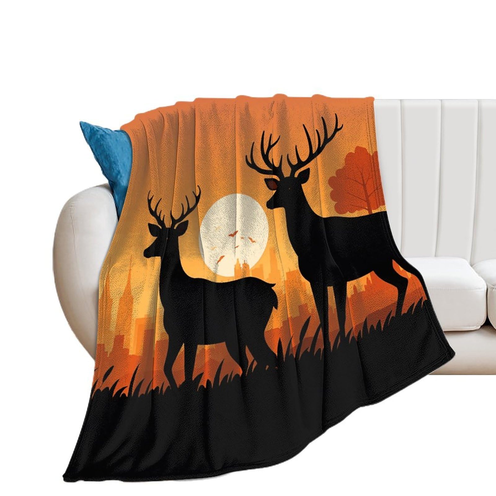 Couverture en flanelle contre le froid sur canapé - Plaid microfibre léger lit