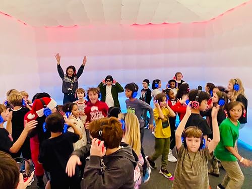 Miniatura 5 de SAYOK Tienda inflable de cubo de aire inflable para fiesta evento espectáculo negociouso privado (blanco, 19.7 x 19.7 x 11.5 pies, con luces)