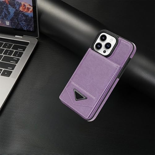 Miniatura 6 de Asuwish Funda de teléfono para iPhone 14 Pro Max de 6.7 pulgadas con protector de pantalla RFID delgado soporte para tarjeta de crédito con ranura