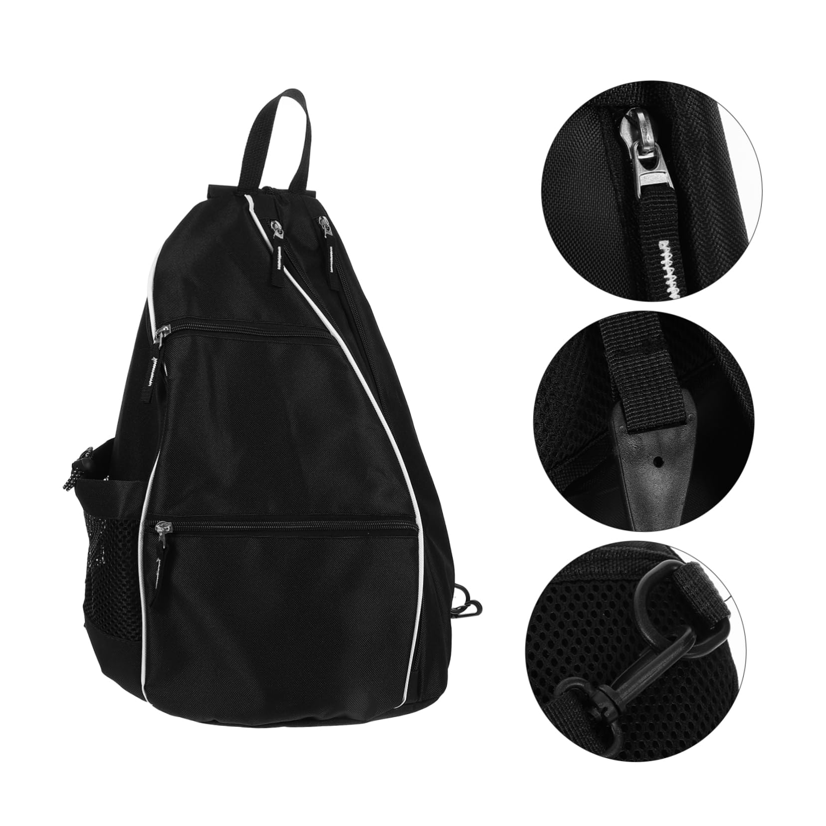 balacoo Cricket Ball Paddle Bag Versatile Racket Holder for Cricket Racket Accessories Sturdy Polyester Portable Ball Racket Container Black