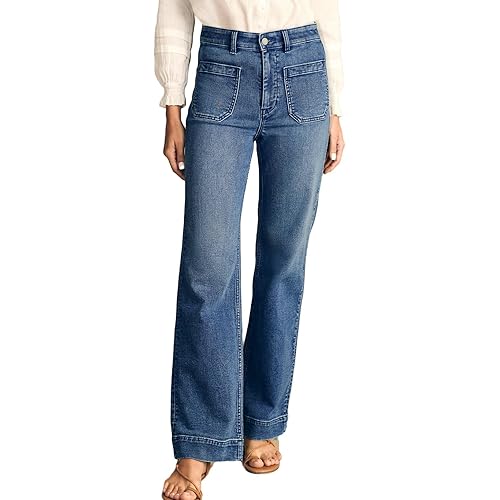 Astylish Women's Wide Leg Jeans High Waisted Stretchy Straight Leg Jeans Loose Trendy Denim Pants with Pocket