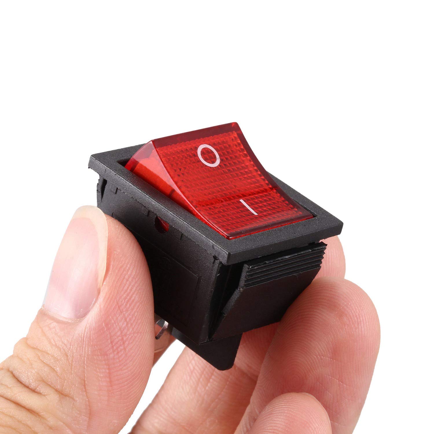 rosse Luci illuminato 4 Pin DPST ON/OFF Interruttore a bilanciere 16A 20A 250V AC