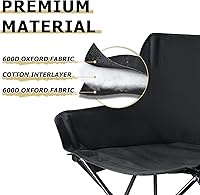 Vista 4 de Leonyo Sillas plegables de campamento, sillas portátiles para exteriores para adultos con bolsa de transporte para pesca al aire libre, senderismo