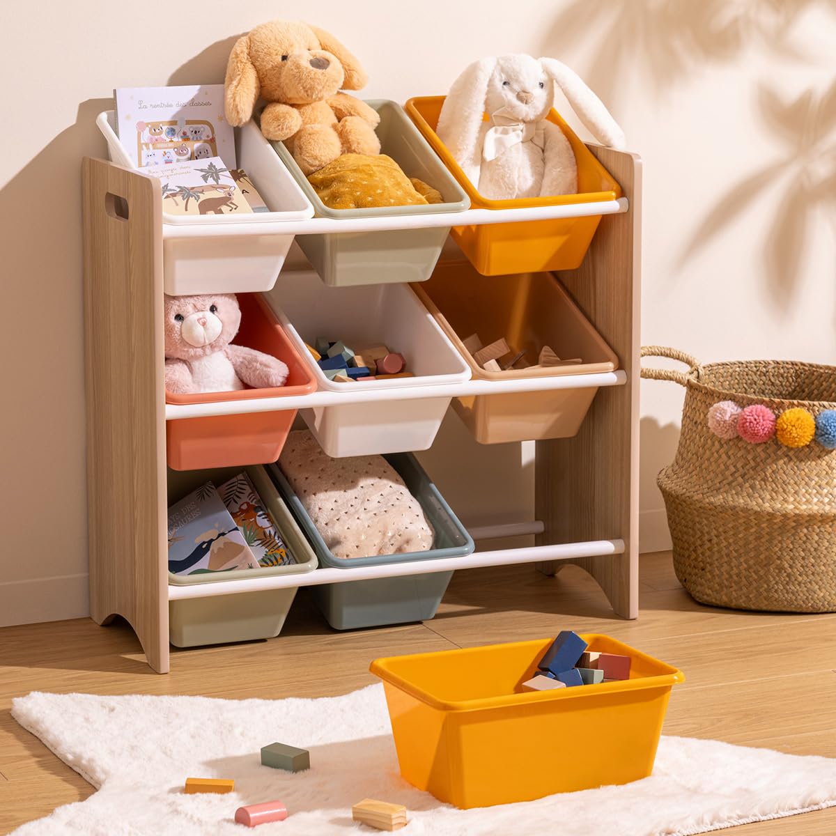 Atmosphera - Meuble Rangement Enfant iduna 60x64cm Multicolore