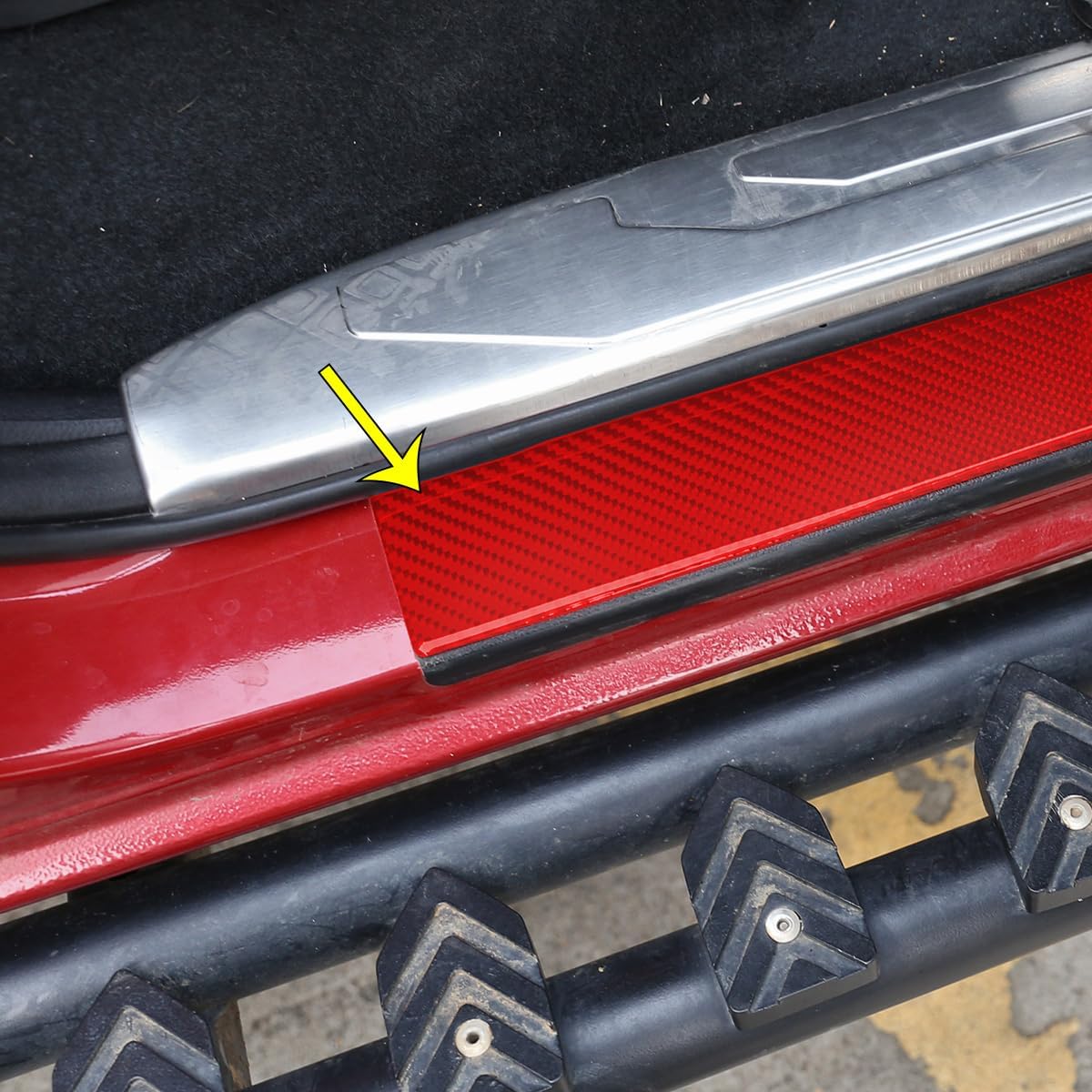 for Toyota Tacoma 2016 2017 2018 2019 2020 2021 Welcome Pedal Cover Panel Decorative Sticker Protection Strip External Door Sill Anti-Scratch Real Carbon Fiber Trim 4 Pcs