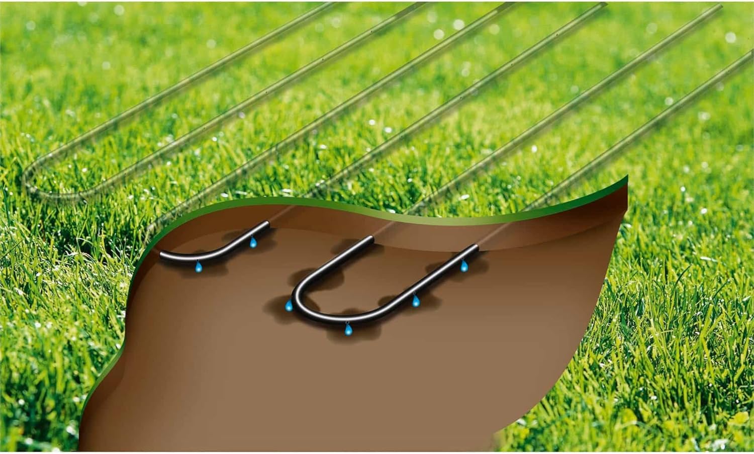 GARDENA Starter Set drip tube for underground plant rows 7.13 mm: water-saving drip hose for targeted, regular watering (1389-20)