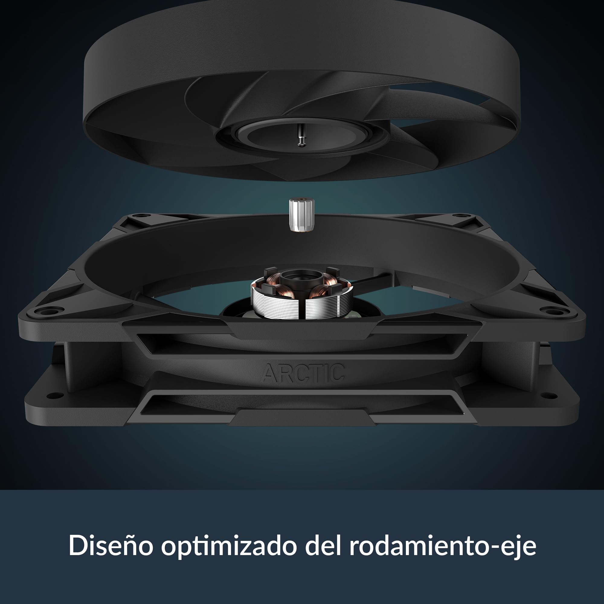 ARCTIC P14 Pro PST (5 Piezas) - Potente Ventilador de Caja PC Premium, Case Fan PWM 140 mm, Divisor de Cable en Y, 400–2500 rpm, 0 rpm <5% PWM, Rodamiento fluidodinámico, 4 Pines - Negro