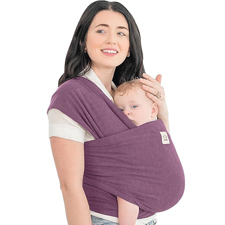 KeaBabies Baby Wrap Carrier - All in 1 Original Breathable Baby Sling, Lightweight, Hands Free Baby Carrier Sling, Baby Carrier Wrap, Baby Carriers for Newborn, Infant, Baby Wraps Carrier (Dark Mauve)