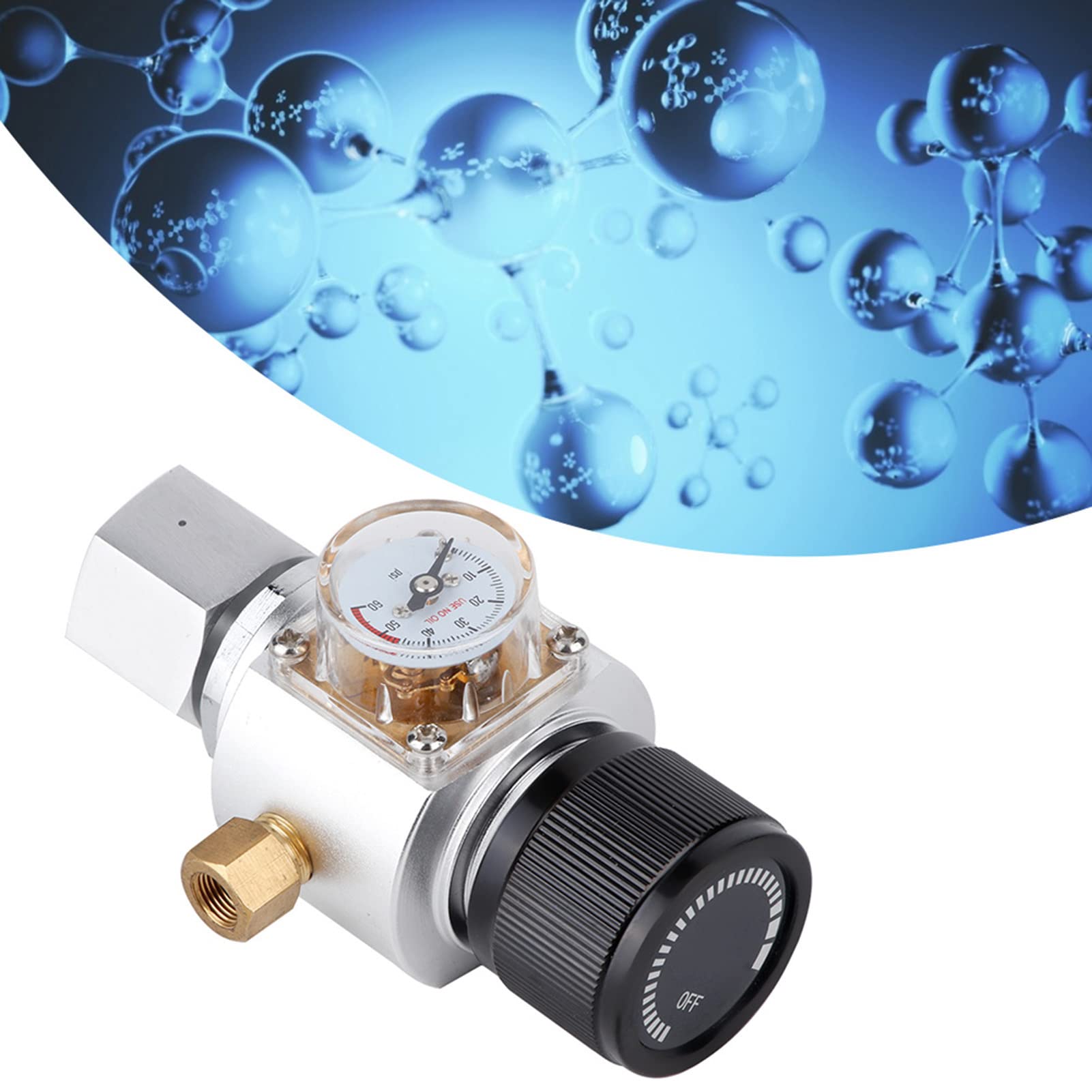 Regolatore di Pressione CO2 Compatto in Alluminio, Valvola Riduttrice per