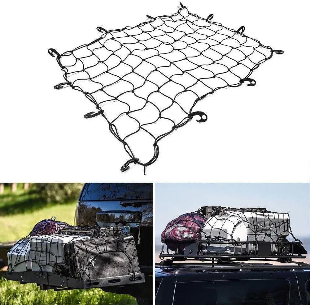 【AYOK】最終セール！ピックアップトラックの荷台とSUVのルーフTr用K5U3車のルーフラック荷物キャリアカーゴネットグリッドメッシュルーフラックネットイ
