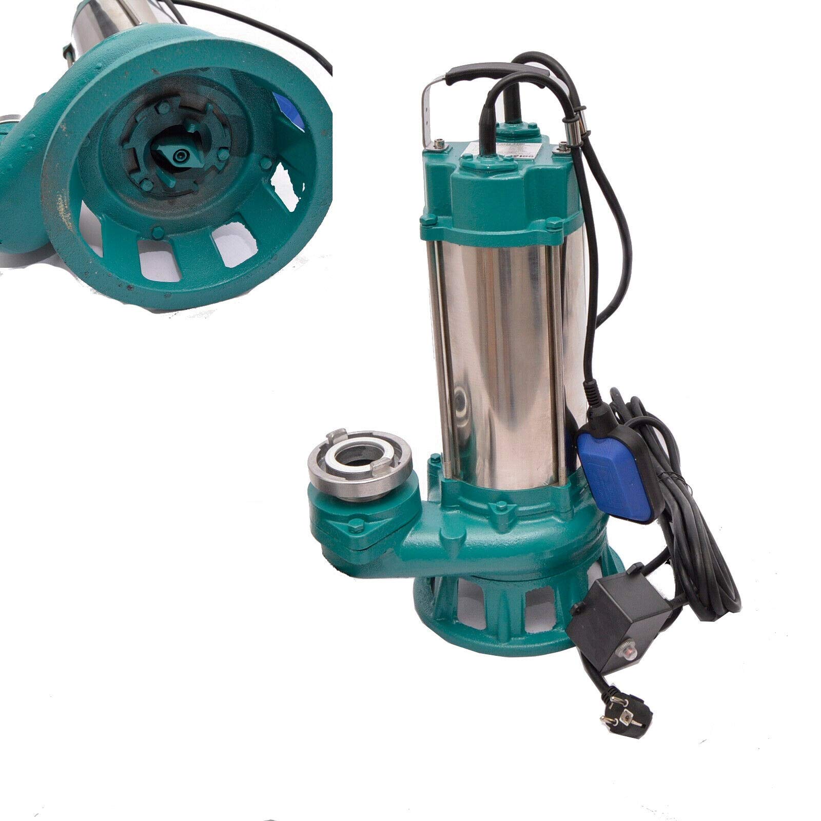Profi Fäkalienpumpe Tauchpumpe Schmutzwasserpumpe 2,2kW m. Cutter 400l/min.
