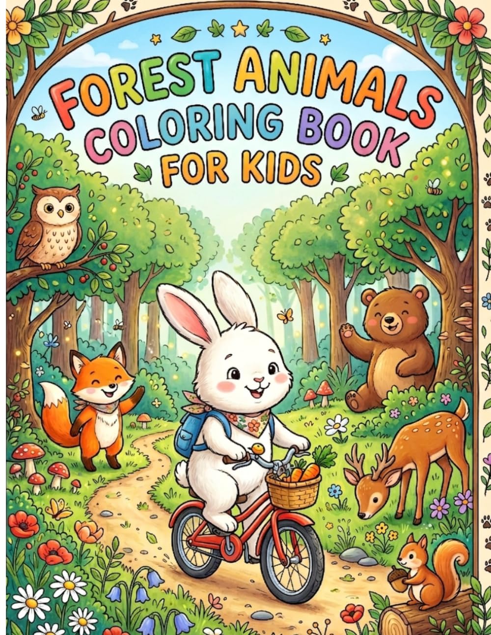 Forest Animals Coloring Book for Kids