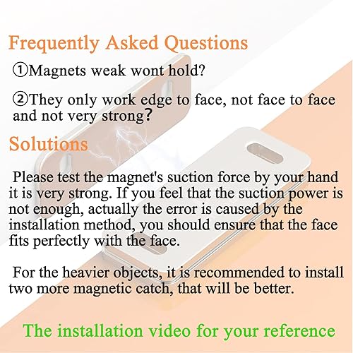 Miniatura 3 de Paquete de 4 cierres magnéticos para puerta, pestillo magnético de utilidad con adhesivo, imanes de puerta ultra finos para cajones, armarios,