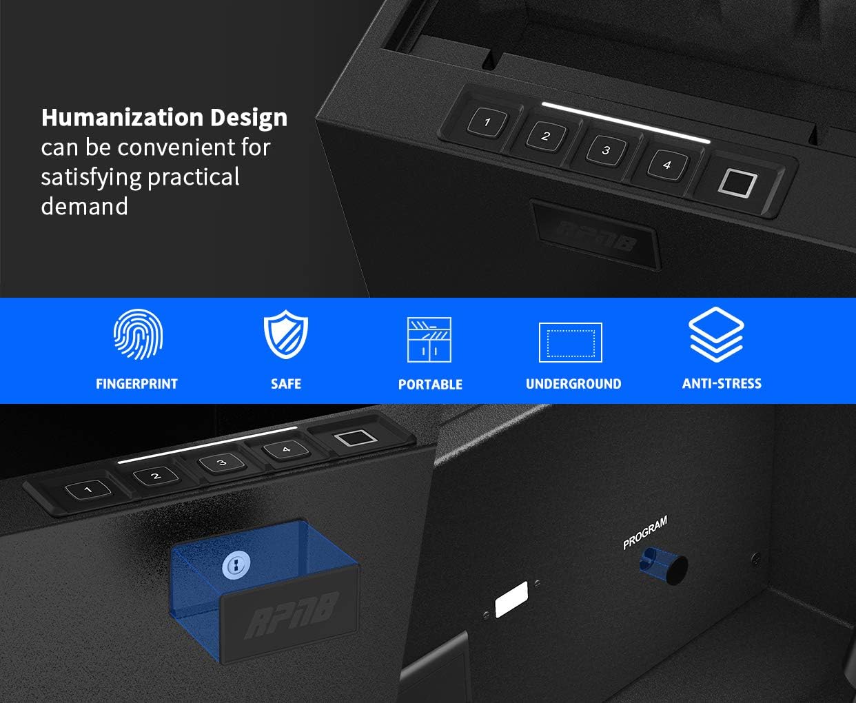Flash Deals - 70% OFF RPNB Gun Safe,4-Pistol Multifunction Gun Safe,California DOJ Certified,Quick-Access Firearm Safety Device with Digital Key Pad & Biometric Fingerprint Super Brands RPNB Gun Safe,4-Pistol Multifunction Gun Safe,California DOJ Certified,Quick-Access Firearm Safety Device with Digital Key Pad & Biometric Fingerprint