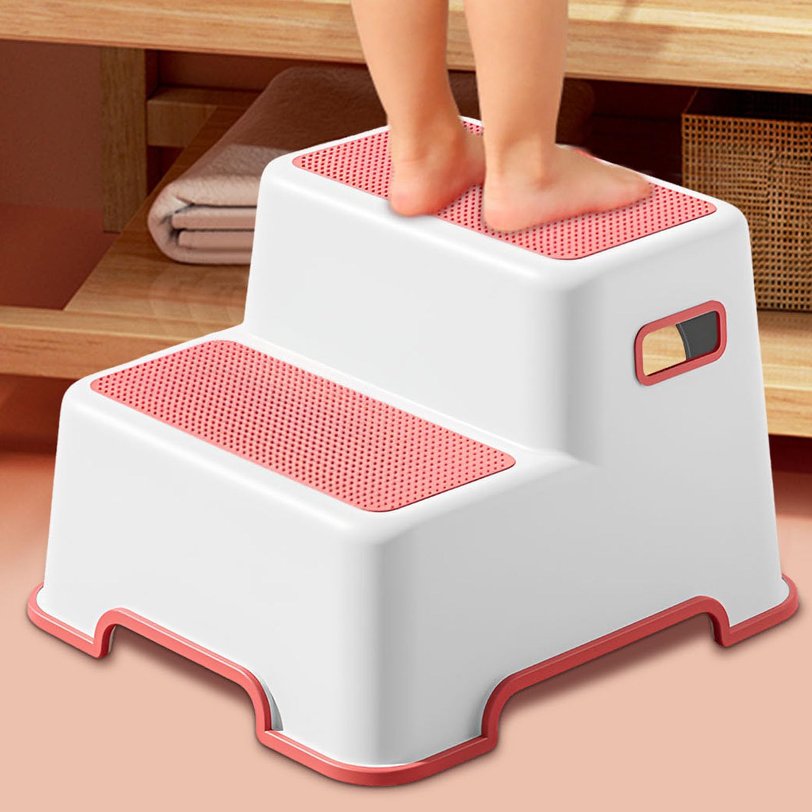 Scool Pequeño Paso para Niños Niño-Scool Baño Baño Dugotto con Base Anti | Schid | Booster Portátil Para El Entrenamiento Del Orinal, El Cepillado De Dientes, El De Higiénicos Y El Svil