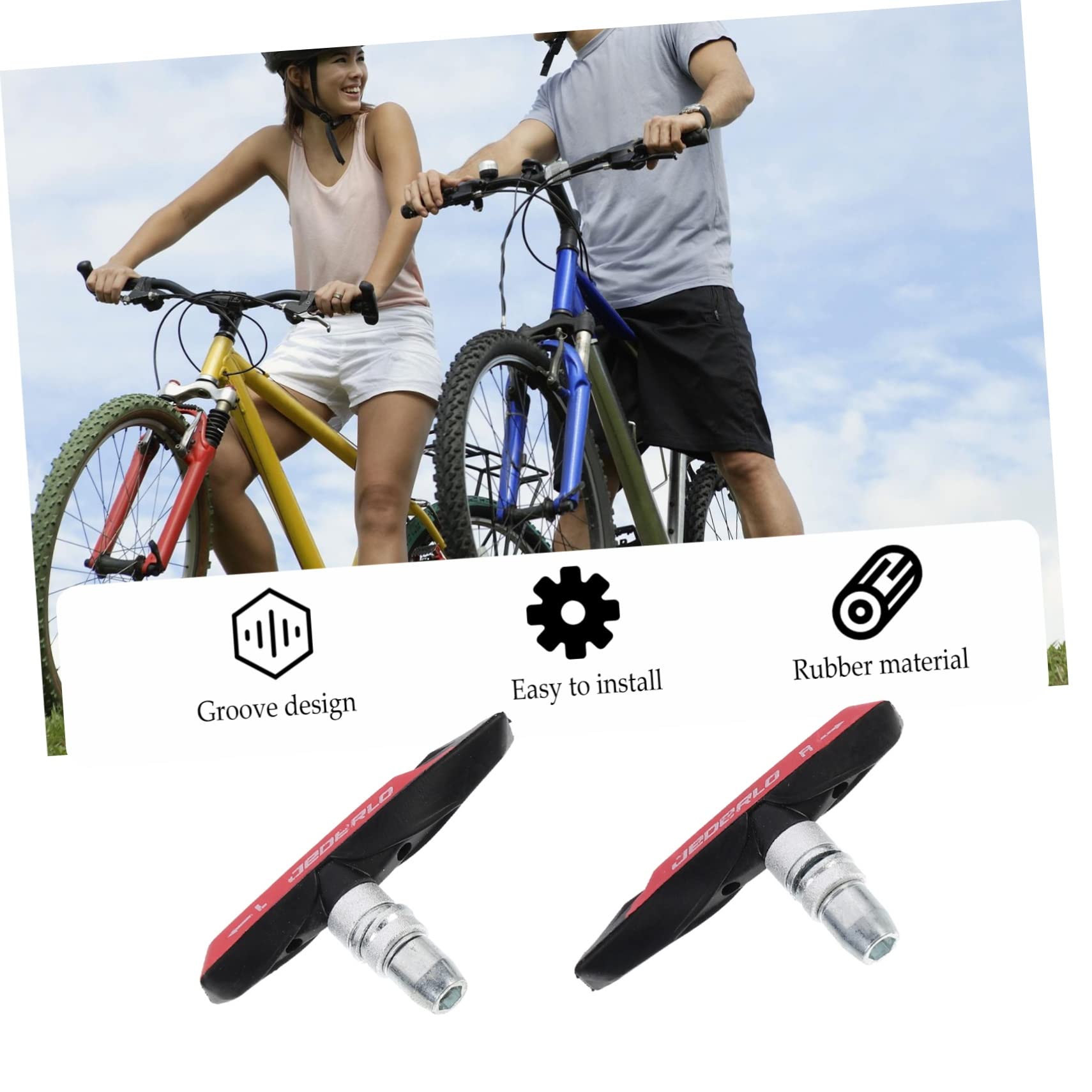YARNOW 6 Paires De Plaquettes De Frein De Vélo Outil De Frein Coussinet en Feutre Vélo en Caoutchouc Vierge