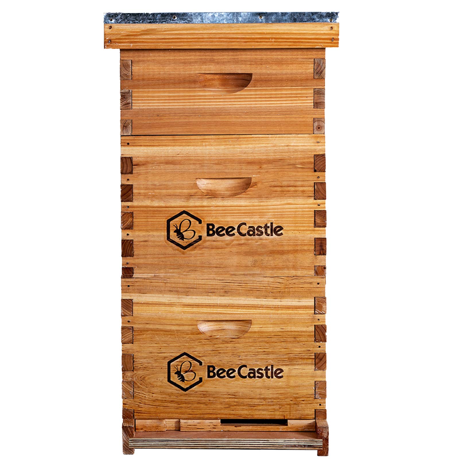 Bee Hive 10 Frame Complete Bee Hives and Supplies Starter Kit, Beeswax Coated Beehives for Beginners with Bee Hive Frame and Waxed Foundation Include 2 Deep Hive Box and 1 Medium Bee Hive Super