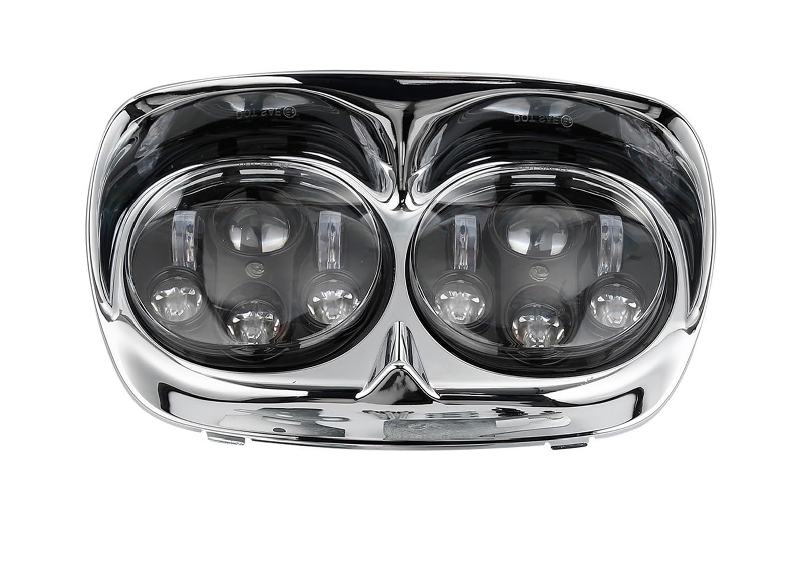 Motorcycle 5 3/4 LED Headlight Projector Lamp Compatible With Harley Road Glide FLTR 1998-2013 2012(Chrome Black)