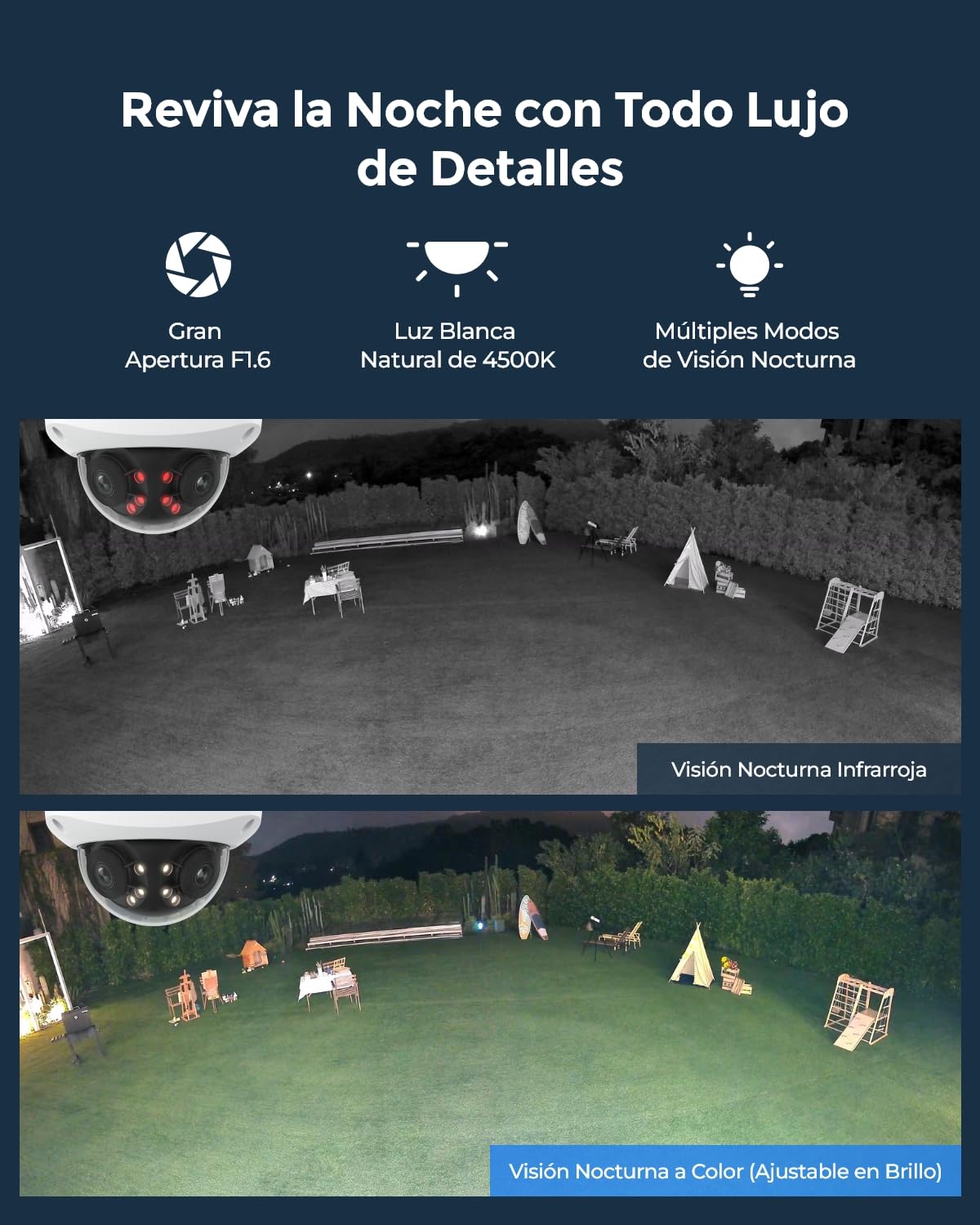 Reolink Cámara Seguridad Exterior PoE 16MP UHD 180° Panorámica, Lente Dual, Motion Track, Vista Nocturna a Color, Focos, Detección y Alerta Inteligente, Audio Bidireccional, IK10, IP67, Duo 3V PoE