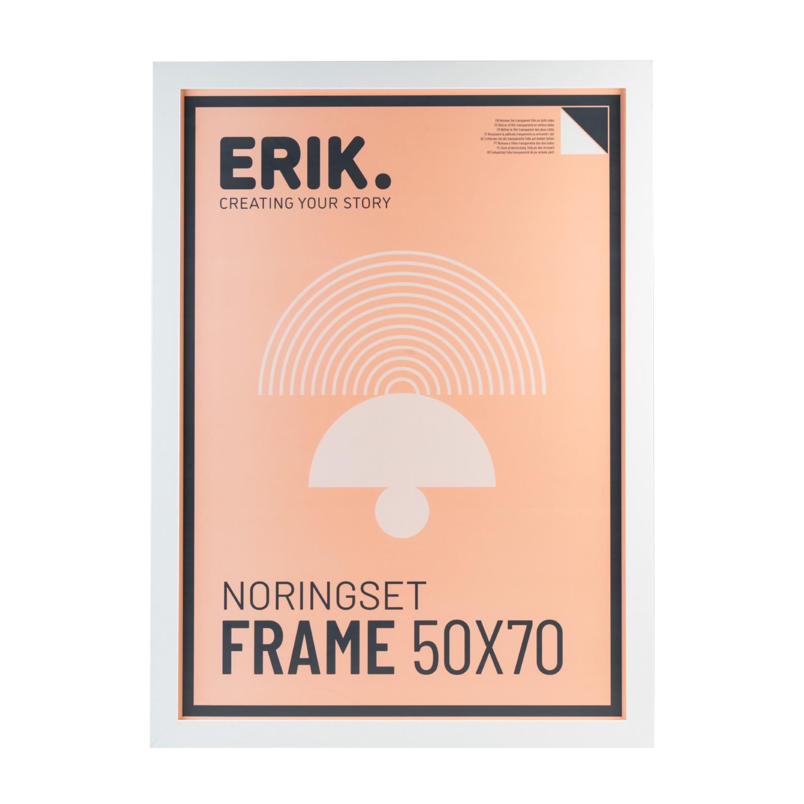Grupo Erik 50x70 Picture Frame - White Photo Frames Wall, Large Picture Frames 50cm x 70cm, Family Photo Frame, Art Wall Decor - New Home Gifts, Home Decor Gifts