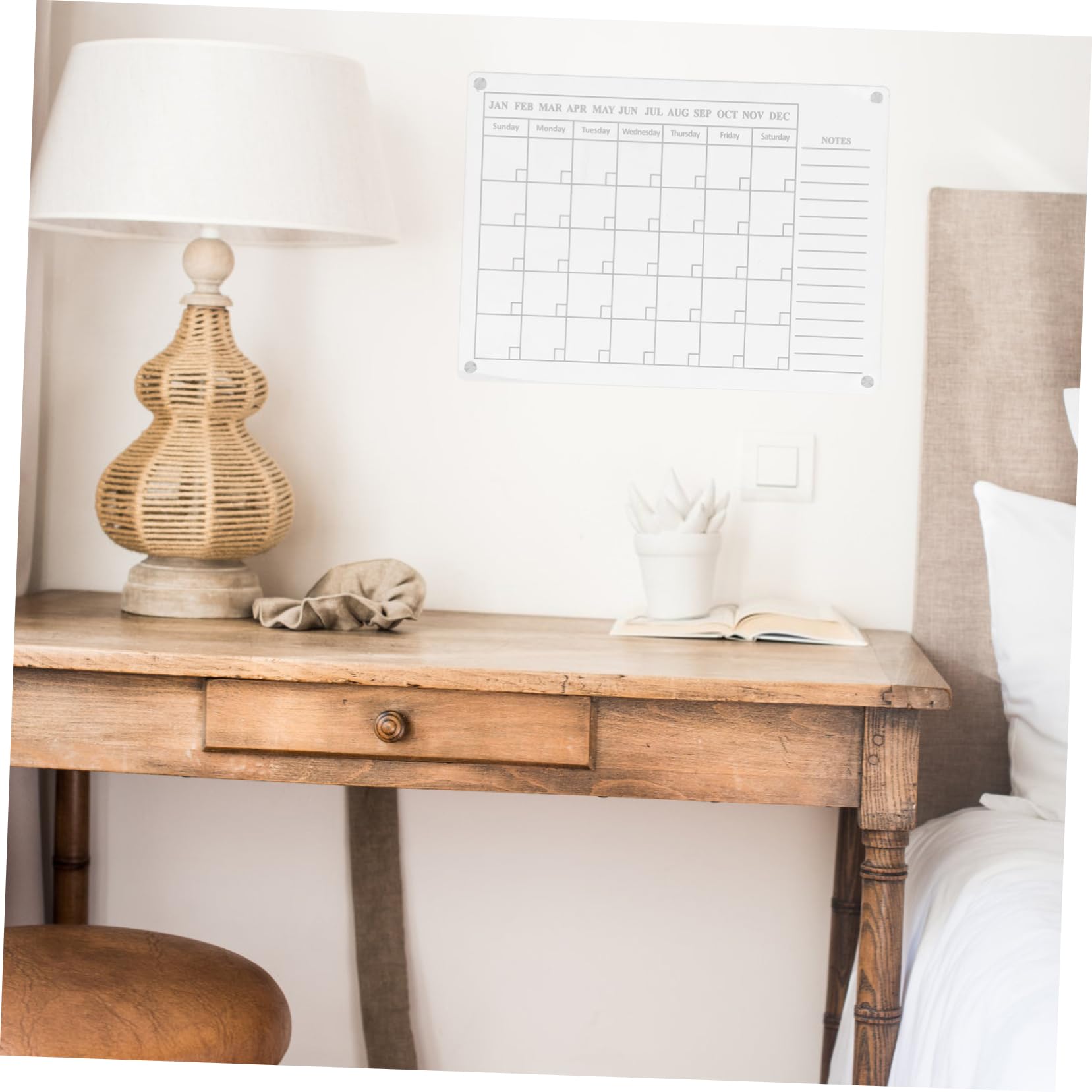 Lurrose 4 Stück Trocken Abwischbare Acryltafel Trocken Abwischbarer Kalender Aus Acryl Trocken Abwischbarer Tafelkalender Magnetischer, Trocken Abwischbarer Kalender Magnetischer Kalender