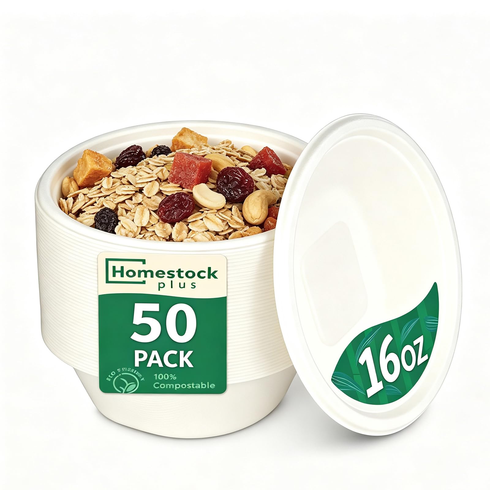 Heavy Duty Disposable Bowls - Sugarcane & Bamboo -12