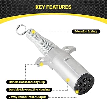 Amazon | Oyviny 7ウェイラウンドピントレーラープラグ 延長