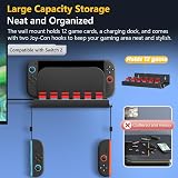 ivoler Wall Mount for Nintendo Switch 2 2025 Model, Metal Wall Mount Kit Shelf Accessories with 12 Game Card Holders and 2 Joy Con Brackets, Safely Store Switch 2 Near or Behind TV, Black - 2
