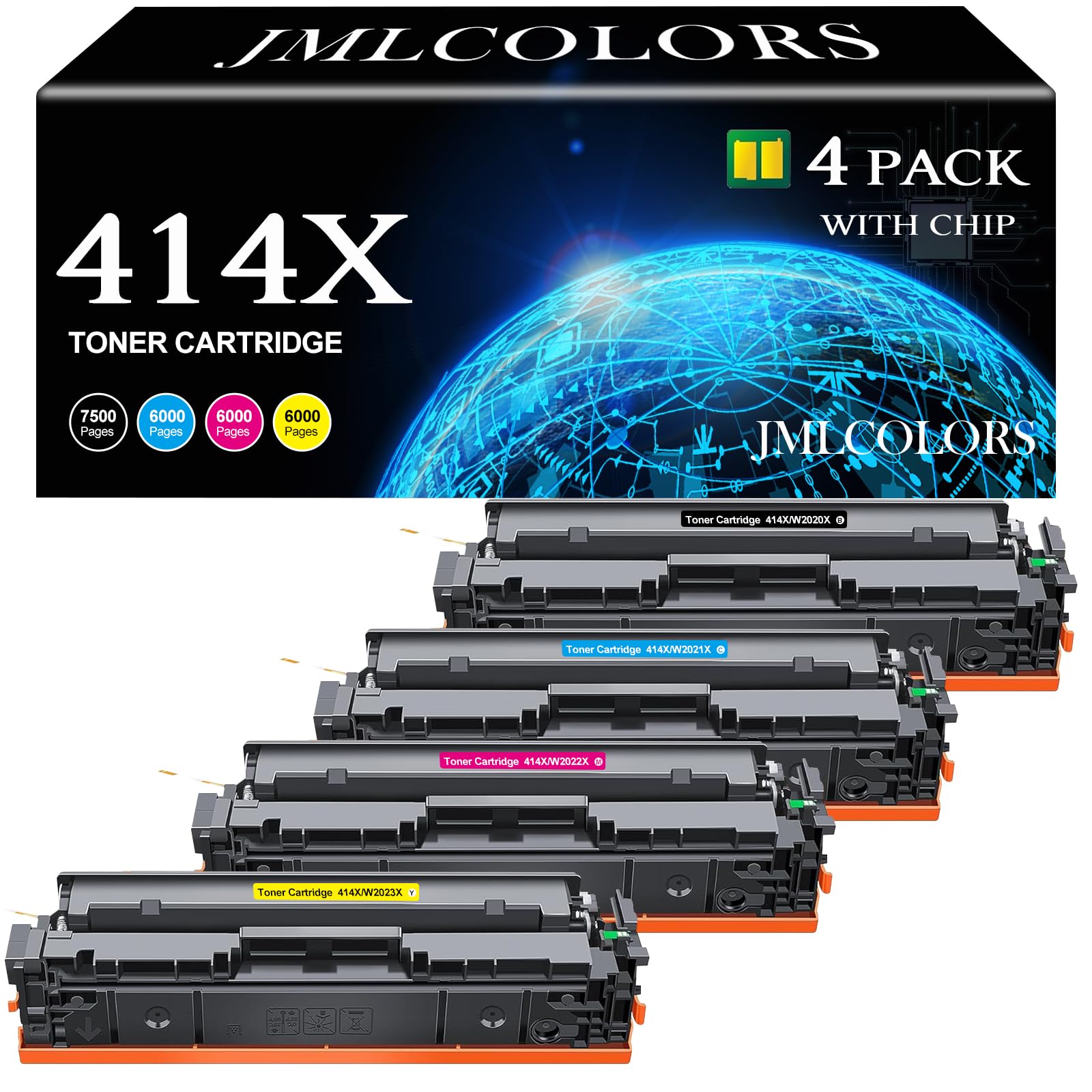 HALLOLUX 210A Toner Cartridges 4-Pack – Compatible With HP Color Pro 4201/4301 Series, High Yield