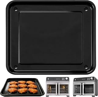 GCQ Air Fryer Grill Pan for Ninja FO101 French Door Premier Air Fry Oven, 12.2 × 12.2"Air Fryer Grill Plate Crisper Plate Rack Accessories Replacement Parts Tray,Dishwasher Safe
