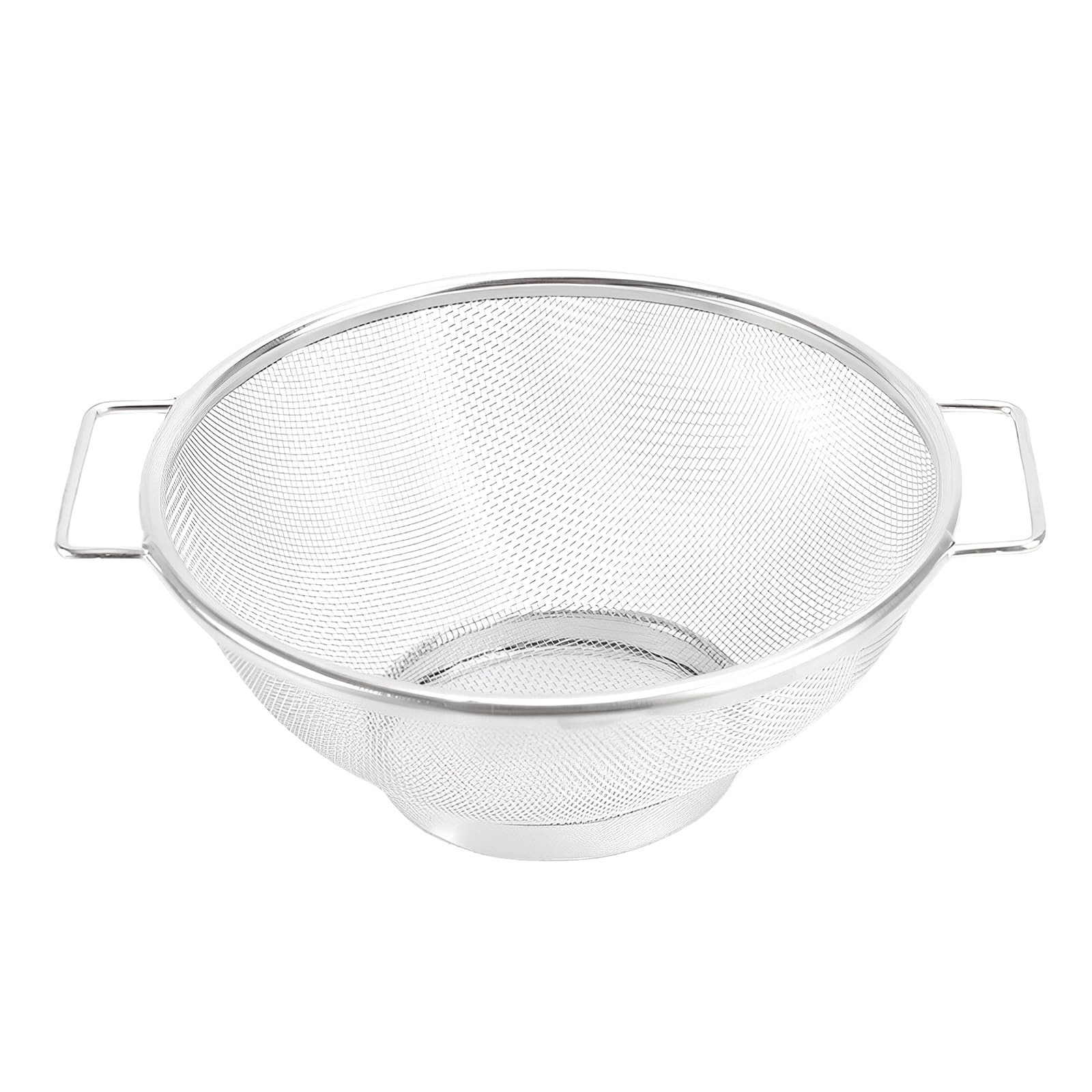 MALSSE Meshed Colander Basket Stainless Fine Meshed Net Colander with Double Handles for Washing Vegetables and Noodles Strainer Strainer Basket