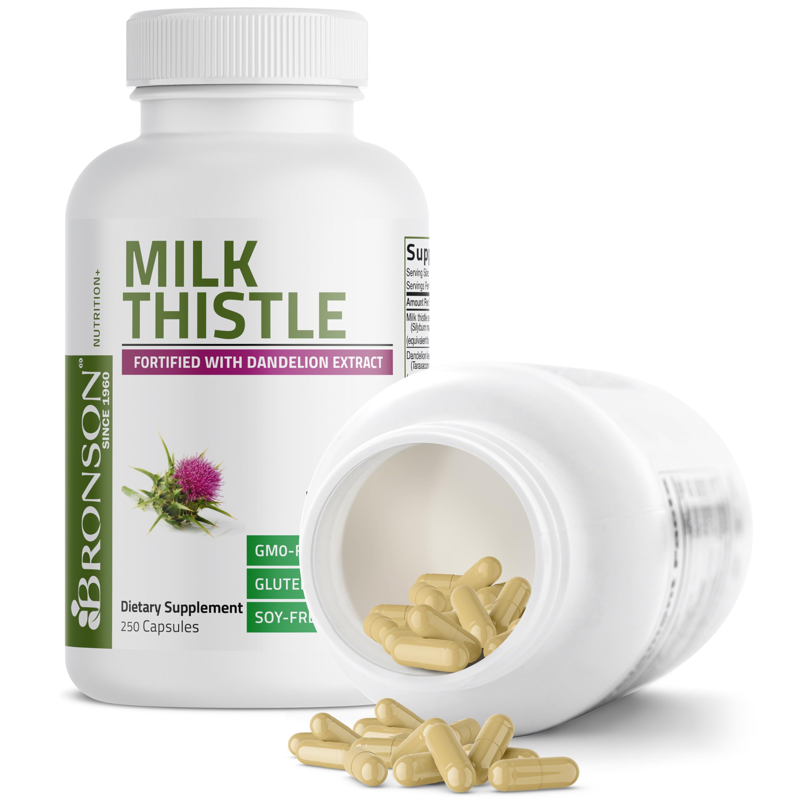 Bronson Milk Thistle 1000 mg, 250 Capsules