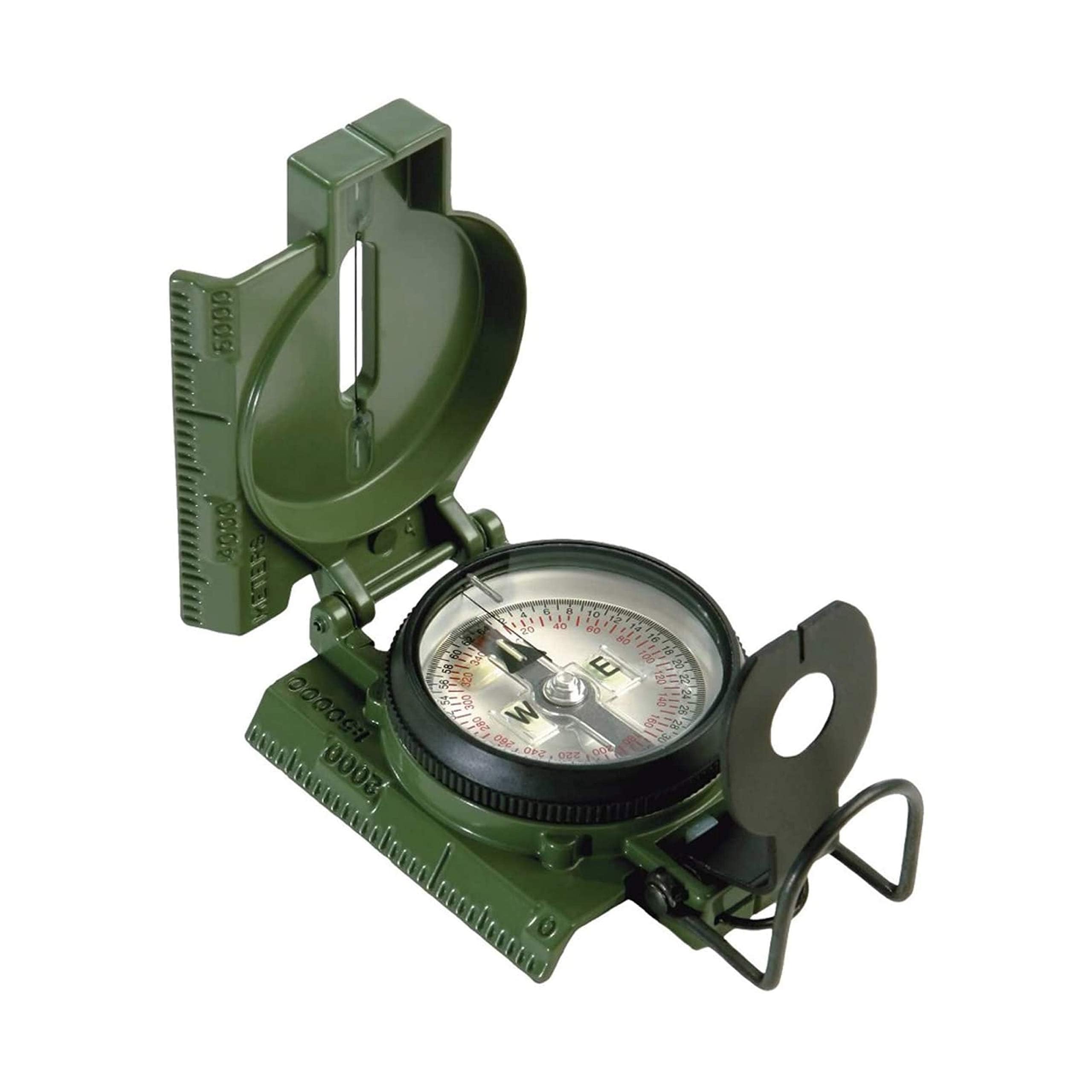 Olive Drab Accurate Hand Held Compasses with Pouch, US Military Phosphorescent Waterproof Compasses for Hiking Camping Navigation Survival Backpacking Orienteering